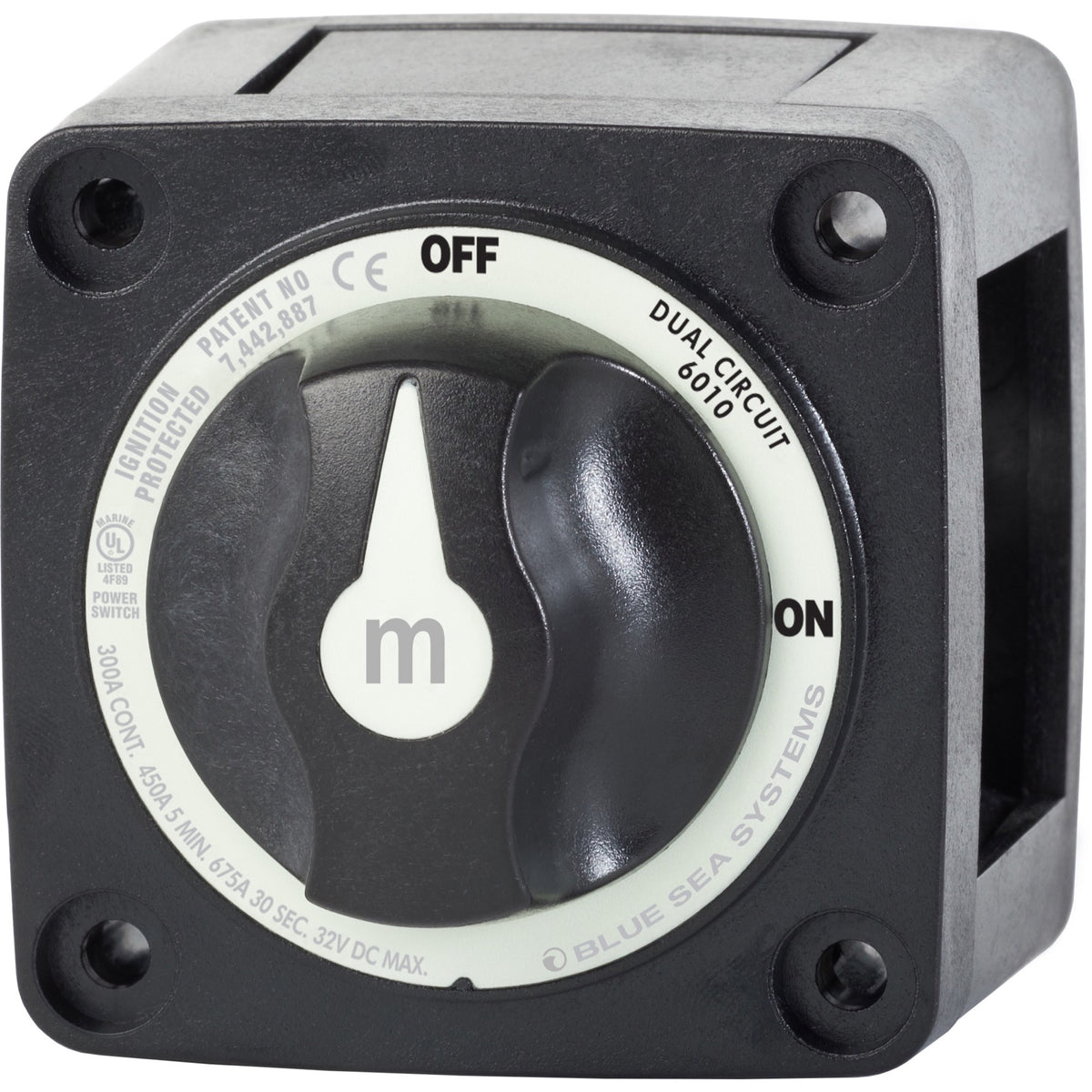 Coupe-batterie Blue Sea mini m-Series double circuit noir