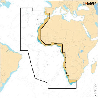 Carte de couverture officielle C-MAP REVEAL X M-AF-T-210-R-MS - Afrique de l'Ouest