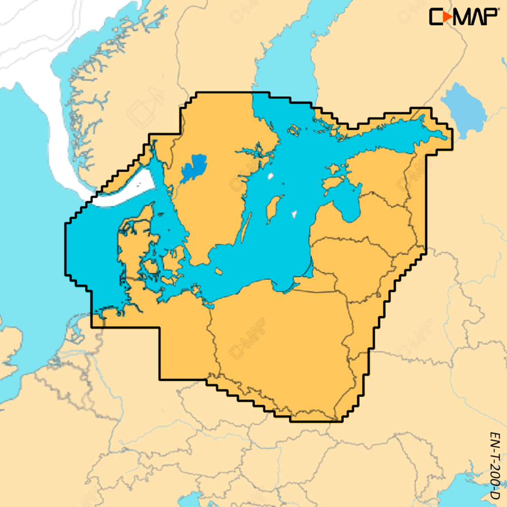 Carte de couverture officielle C-MAP DISCOVER X M-EN-T-200-D-MS - Skagerrak, Kattegat et mer Baltique