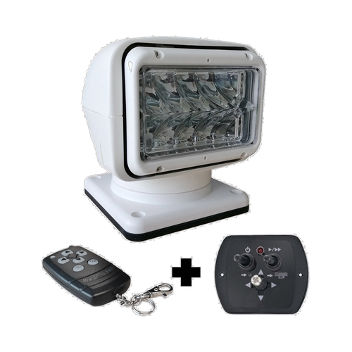 Projecteur de recherche LED Mantagua Valan blanc 36W avec telecommandes
