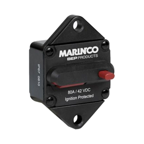 Disjoncteur thermique BEP 80A réarmable pour circuit marin