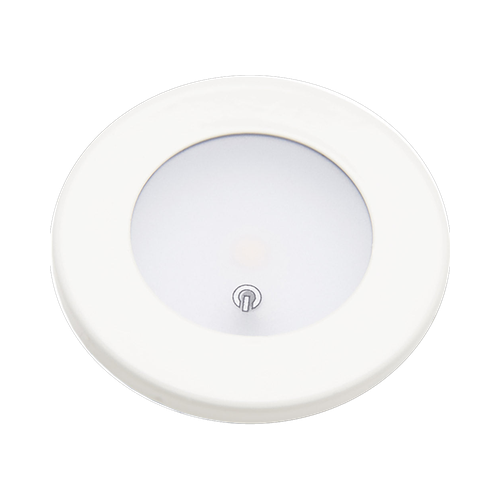 Plafonnier encastre LED Mantagua Tudy inox blanc IP67 avec interrupteur