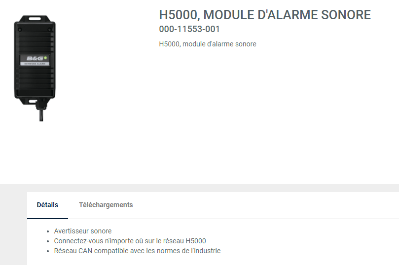 Module d'alarme sonore B&G H5000 - Déstockage - photo 1