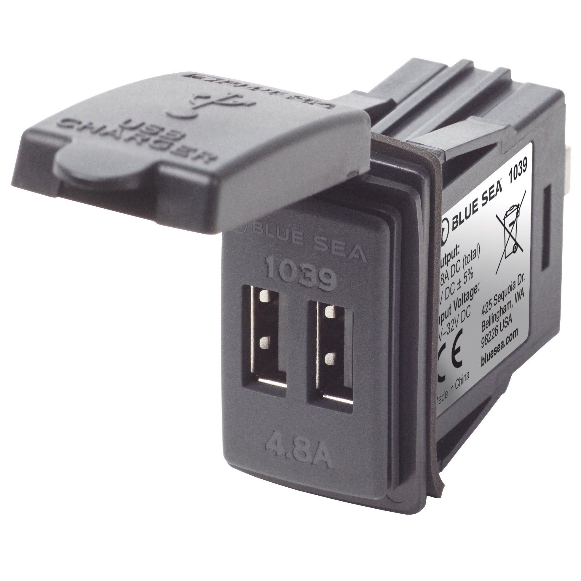 12/24V Dual USB 4.8A Chargers - Switch Mount - 12/24V Dual USB 4.8A Chargers - Switch Mount