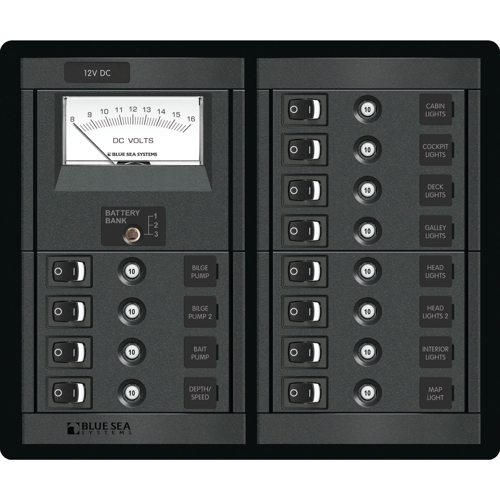 12 Position Switch CLB + Meter Square - 12 Position Switch CLB + Meter Square