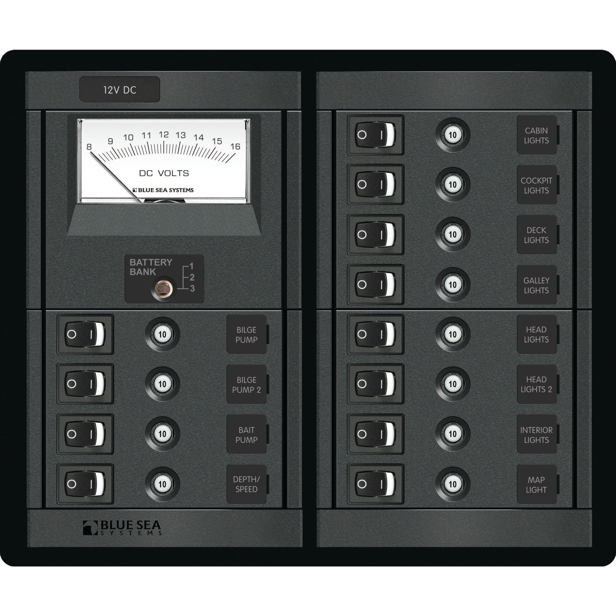 12 Position Switch CLB + Meter Square - 12 Position Switch CLB + Meter Square