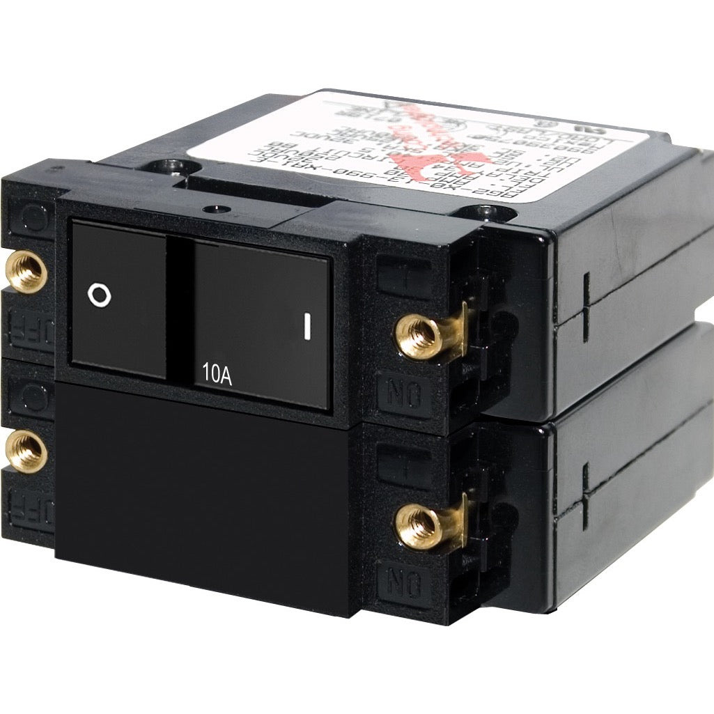A-Series Flat Rocker Circuit Breaker - Double Pole 10A - A-Series Flat Rocker Circuit Breaker - Double Pole 10A