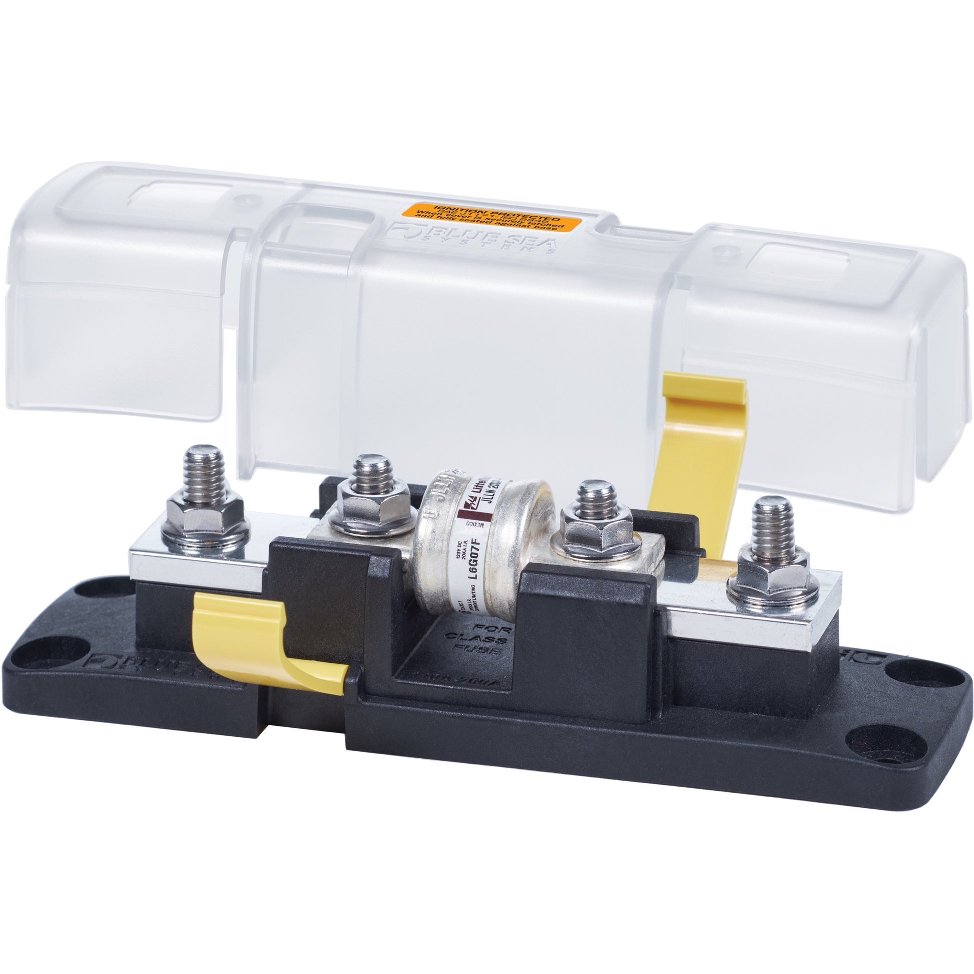 Class T Fuse Block with Insulating Cover - 110 to 200A - Class T Fuse Block with Insulating Cover - 110 to 200A