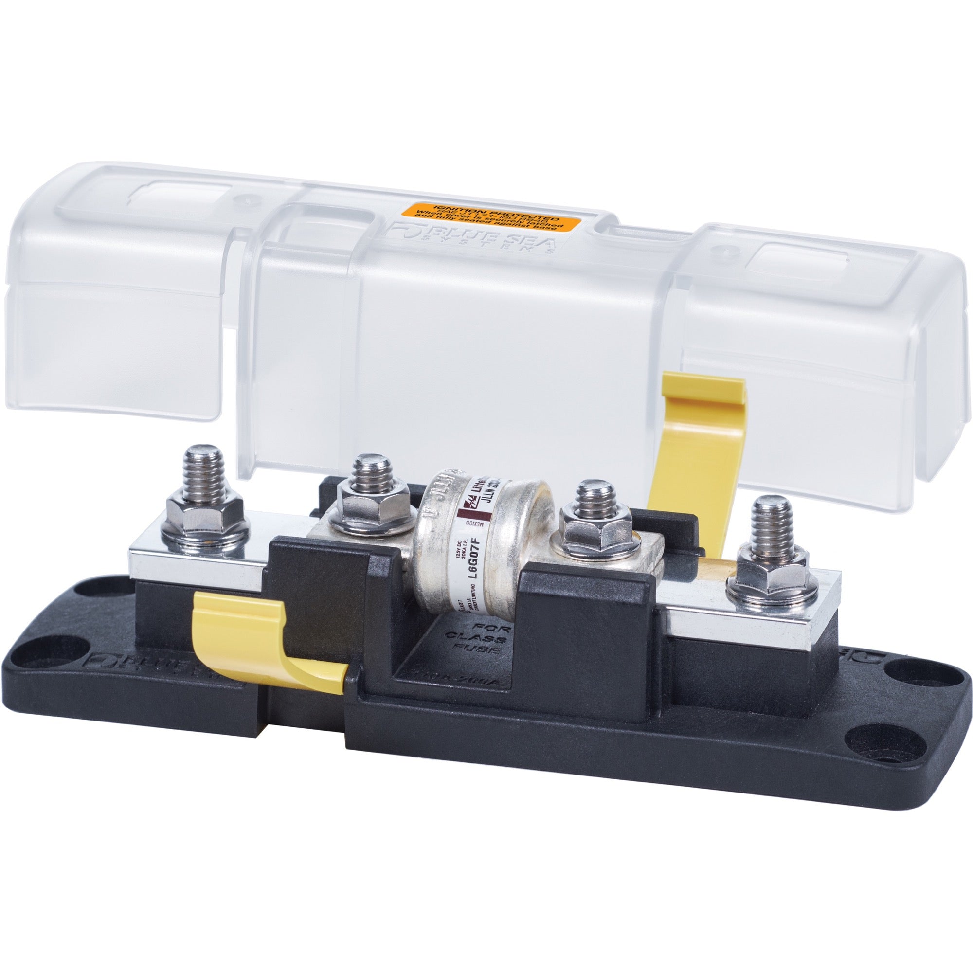 Class T Fuse Block with Insulating Cover - 110 to 200A - Class T Fuse Block with Insulating Cover - 110 to 200A