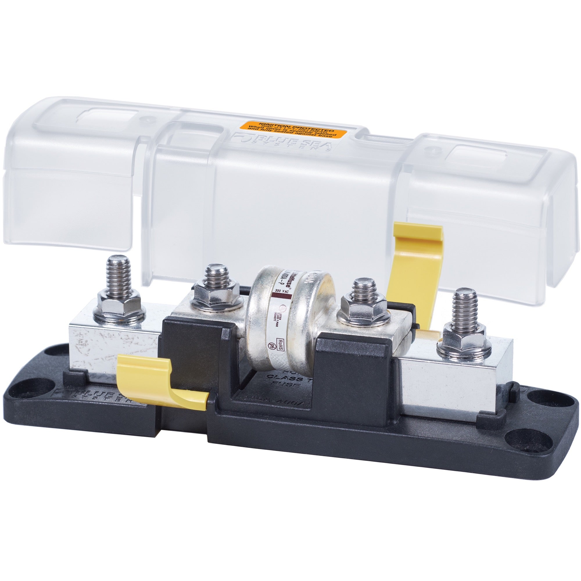 Class T Fuse Block with Insulating Cover - 225 to 400A - Class T Fuse Block with Insulating Cover - 225 to 400A