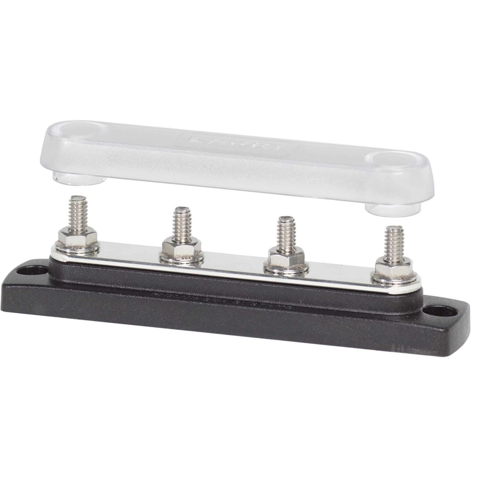 Common 150A BusBar - Four 1/4"-20 Studs with Cover - Common 150A BusBar - Four 1/4