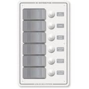 Contura Water Resistant 12V DC Circuit Breaker Panel - White 6 Position - Contura Water Resistant 12V DC Circuit Breaker Panel - White 6 Position