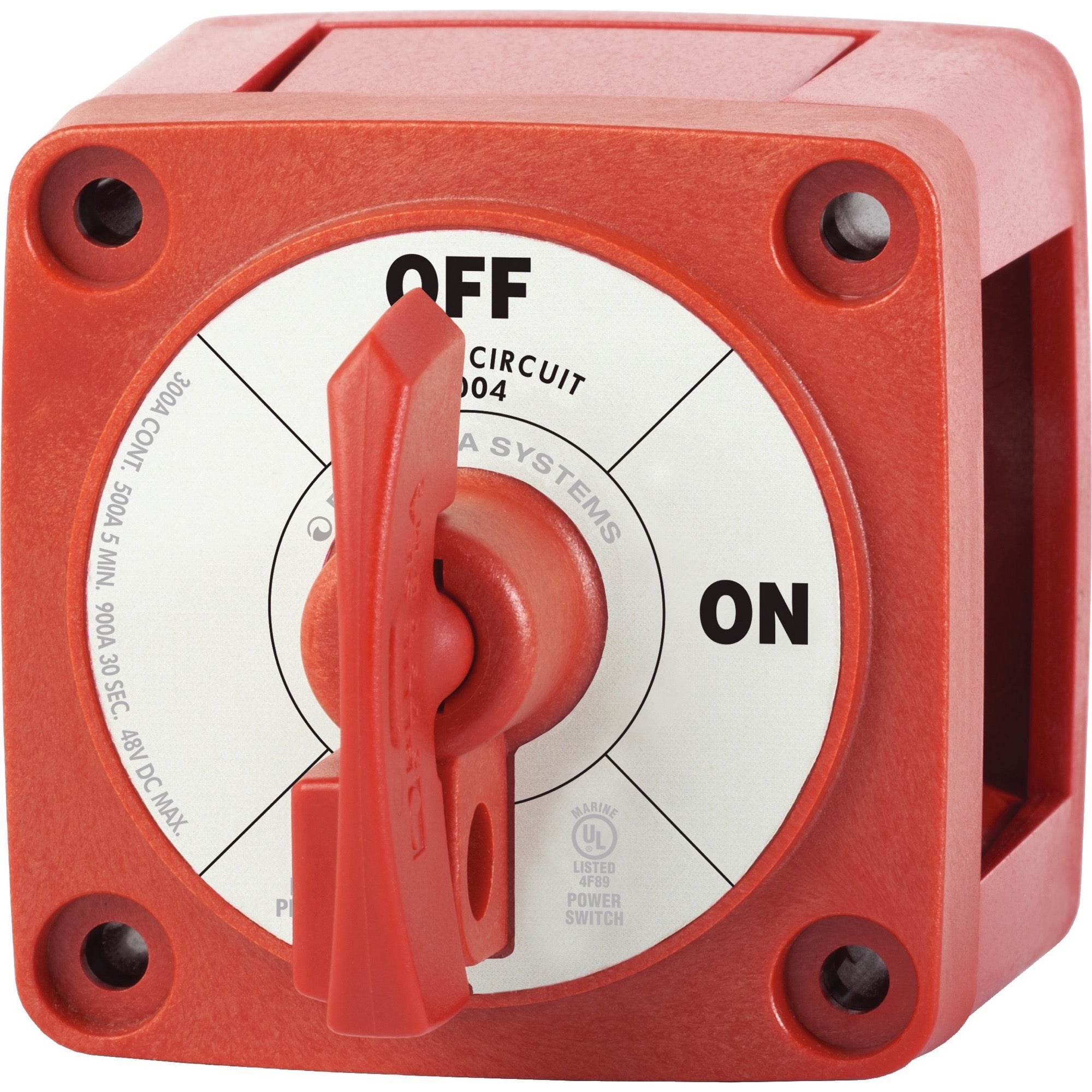 Coupe batterie 500A série M ON/OFF avec clé de verrouillage - Single Circuit ON-OFF with Locking Key - Red
