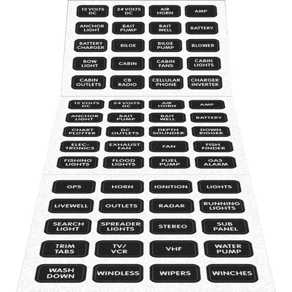 Jeu de 60 étiquettes noires - Black 60 Label Set