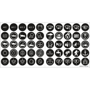 Kit etiquettes pour bouton inox retroeclaire - Official product image