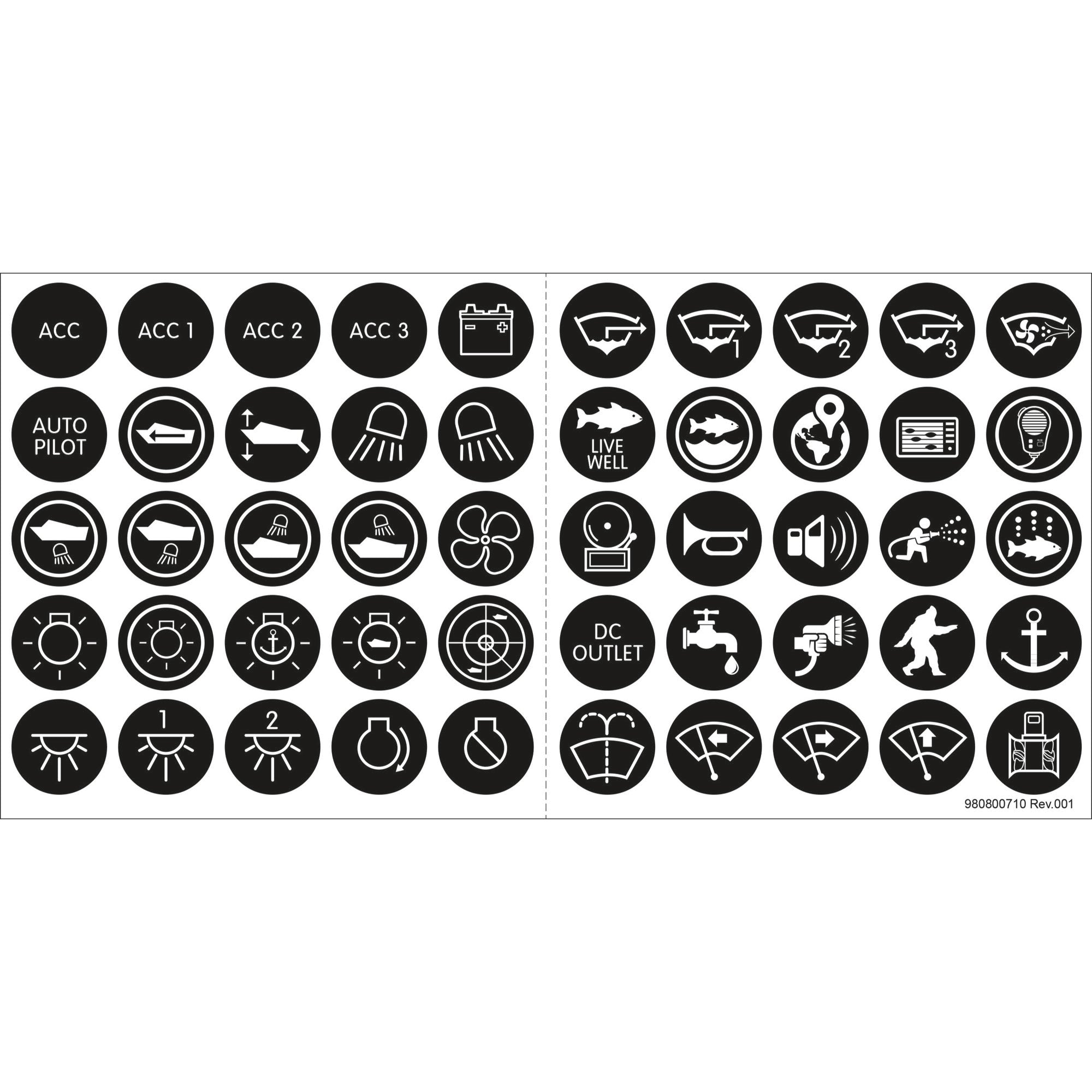 Kit etiquettes pour bouton inox retroeclaire - Official product image