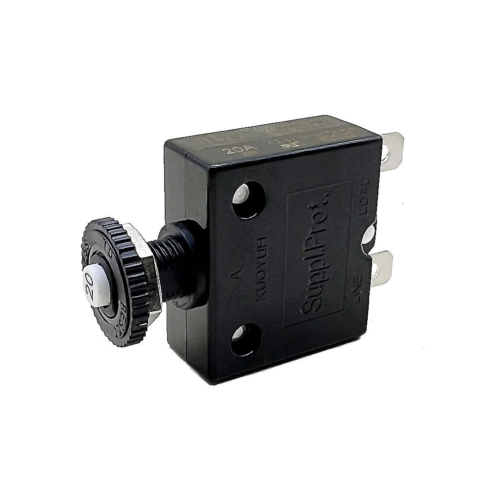 Push Button Reset Only Quick Connect Circuit Breaker - 20 Amps - Push Button Reset Only Quick Connect Circuit Breaker - 20 Amps
