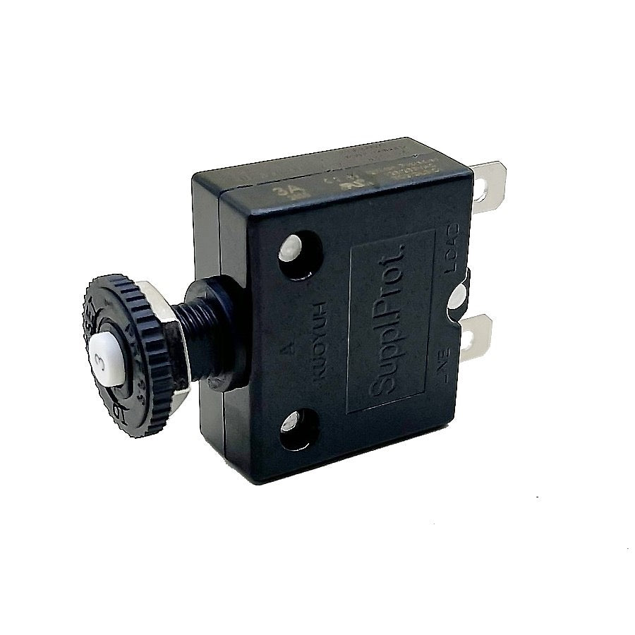 Push Button Reset Only Quick Connect Circuit Breaker - 3 Amps - Push Button Reset Only Quick Connect Circuit Breaker - 3 Amps