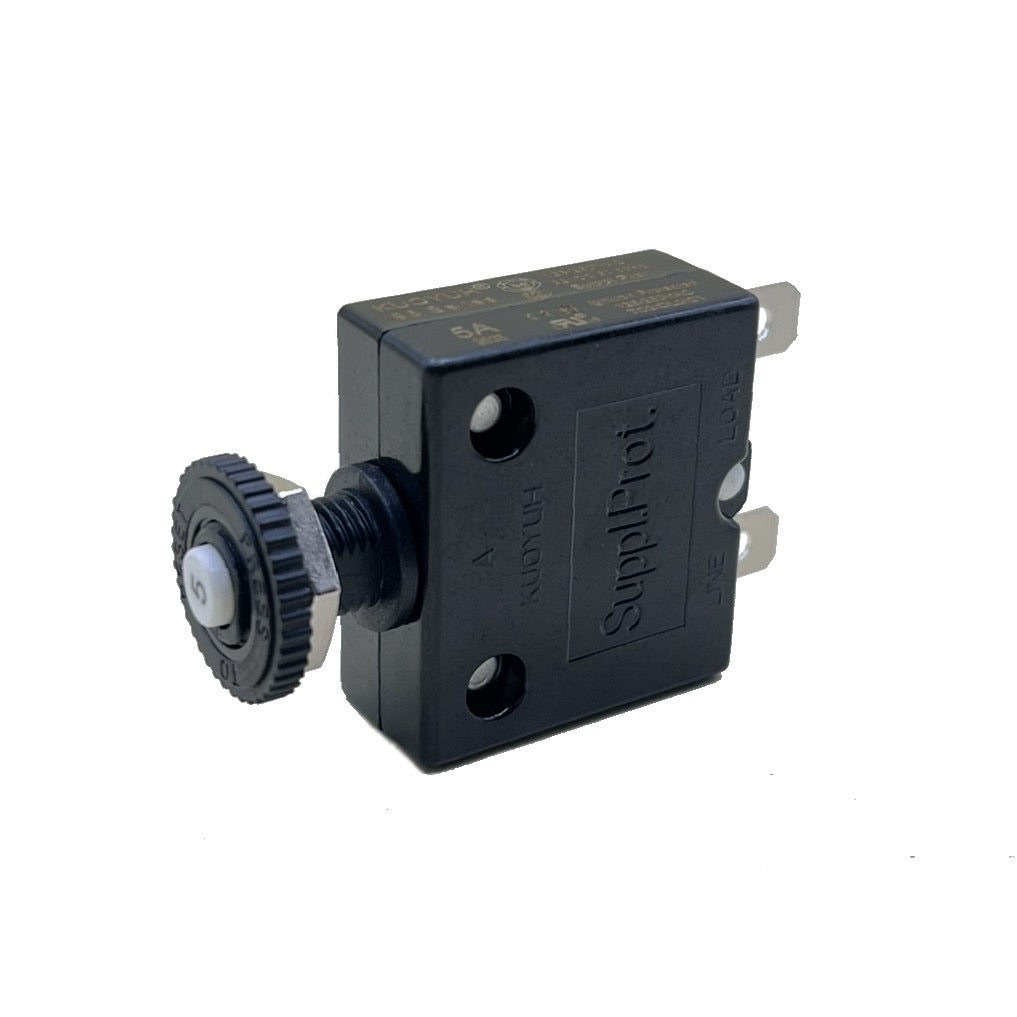 Push Button Reset Only Quick Connect Circuit Breaker - 5 Amps - Push Button Reset Only Quick Connect Circuit Breaker - 5 Amps