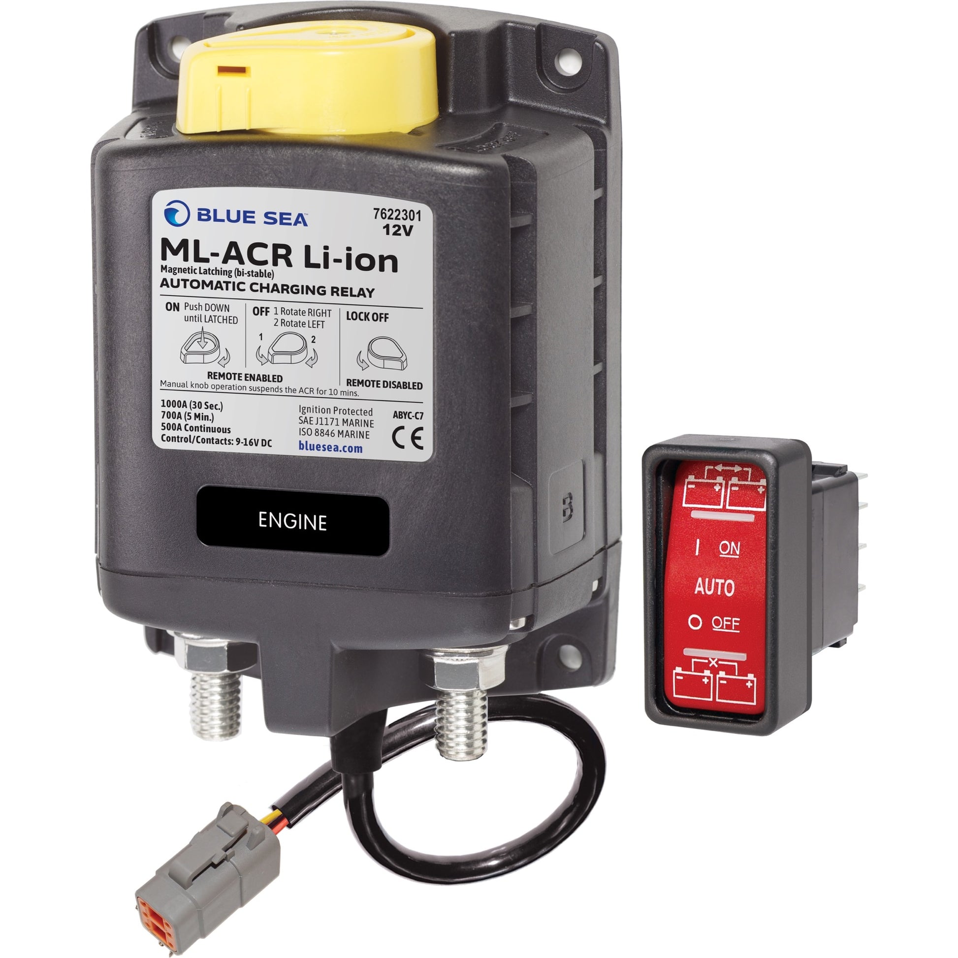 Relais de charge automatique ML-ACR Lithium avec commande DTM 12 V 500 A - Official product image
