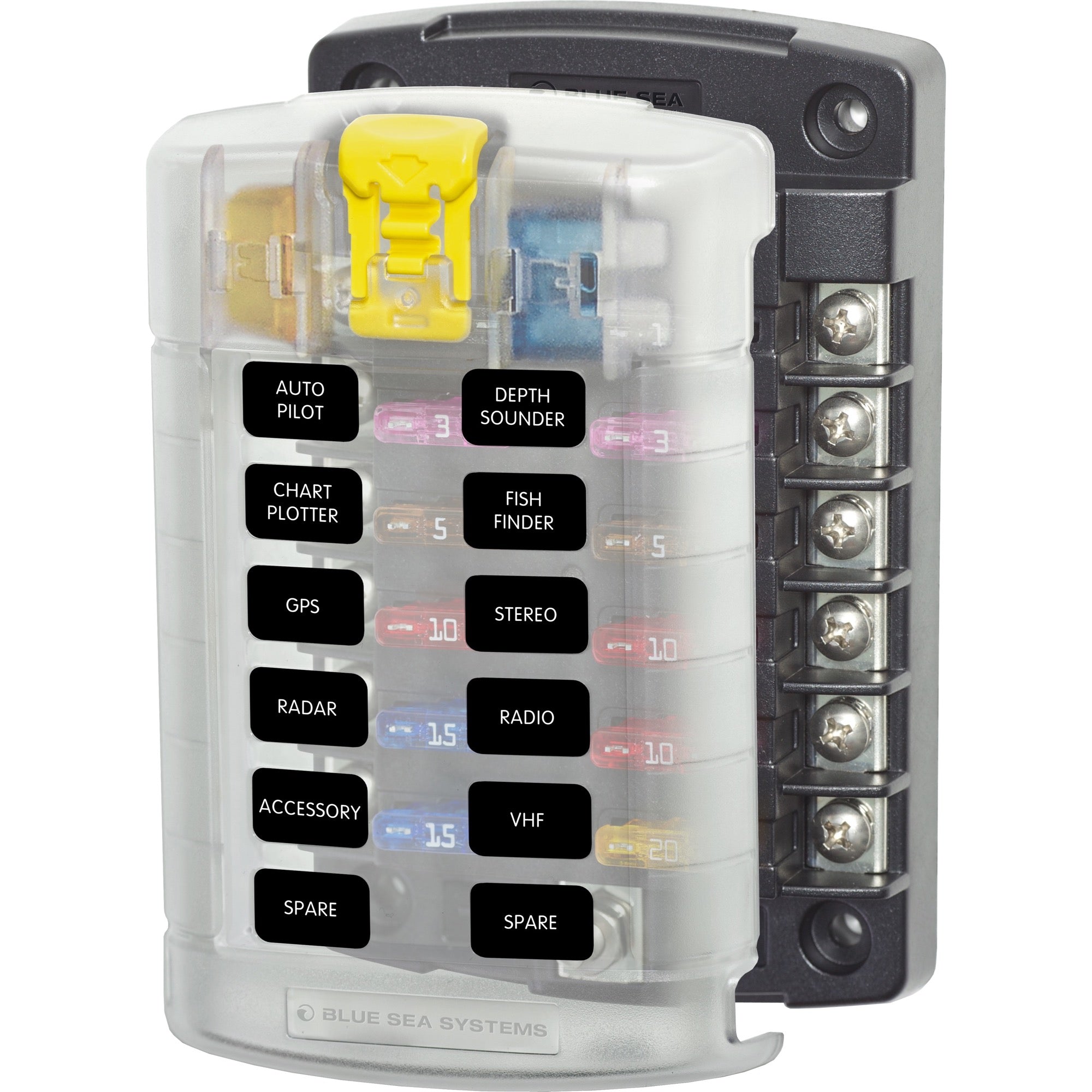 ST Blade Fuse Block - 12 Circuits with Cover - ST Blade Fuse Block - 12 Circuits with Cover