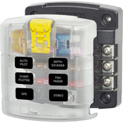 ST Blade Fuse Block - 6 Circuits with Cover - ST Blade Fuse Block - 6 Circuits with Cover