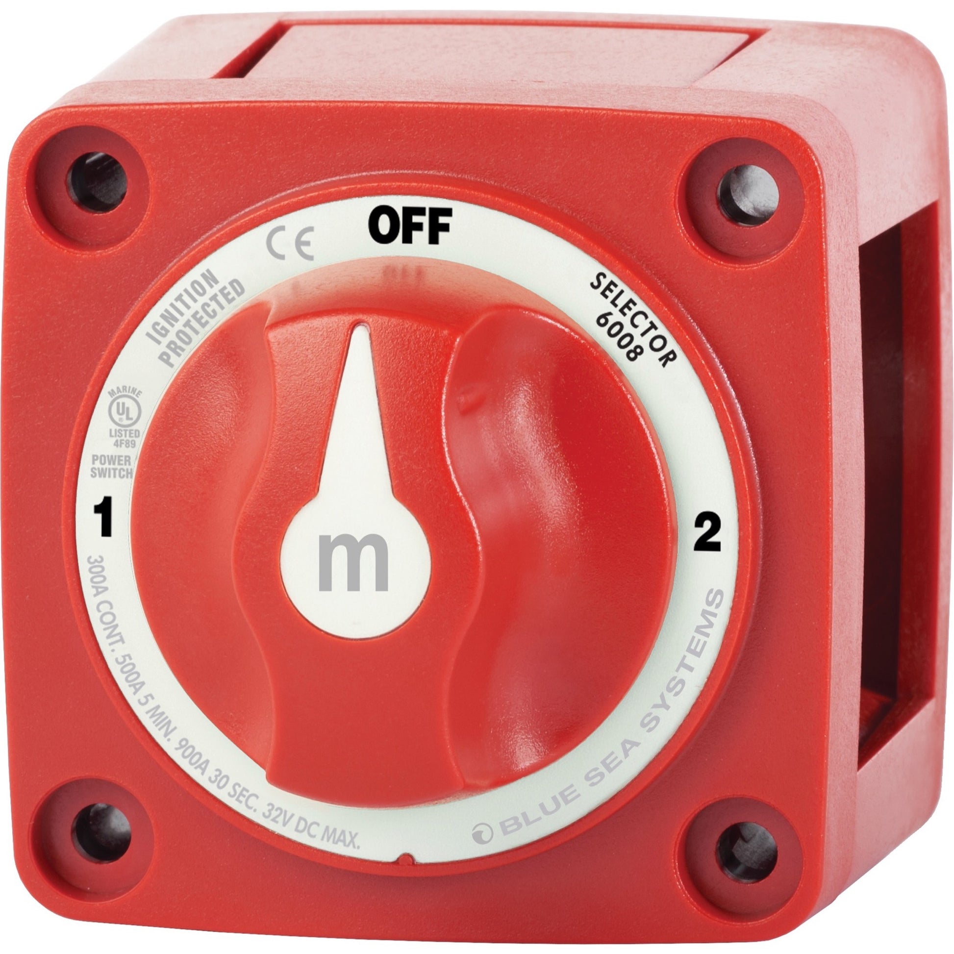 Sélecteur de batterie série m 300A rouge 3 positions - m-Series Selector 3 Position Battery Switch - Red