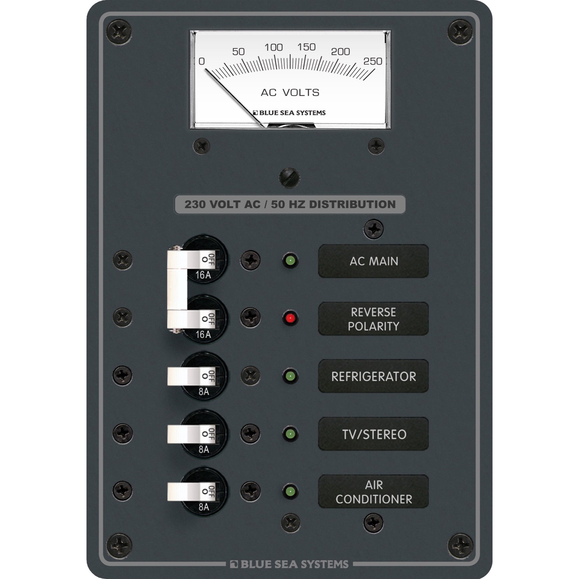 Tableau AC 230 V 3 positions avec voltmetre principal - Official product image