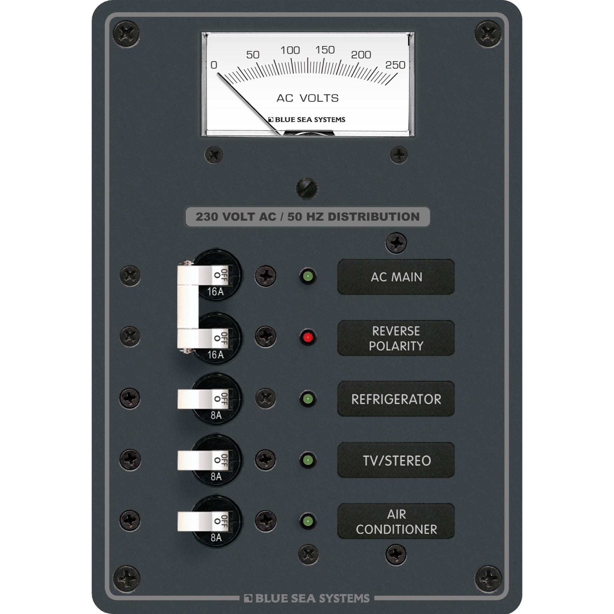 Tableau AC 230 V 3 positions avec voltmetre principal - Official product image