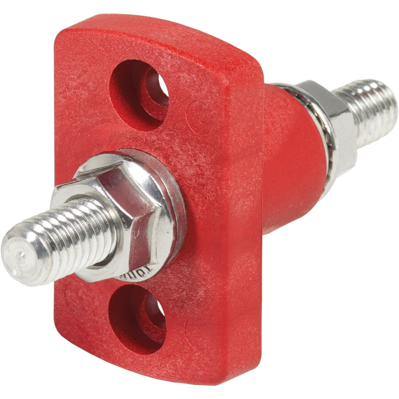 Terminal Feed Through Connector - 3/8"-16 Studs (Red) - Terminal Feed Through Connector - 3/8