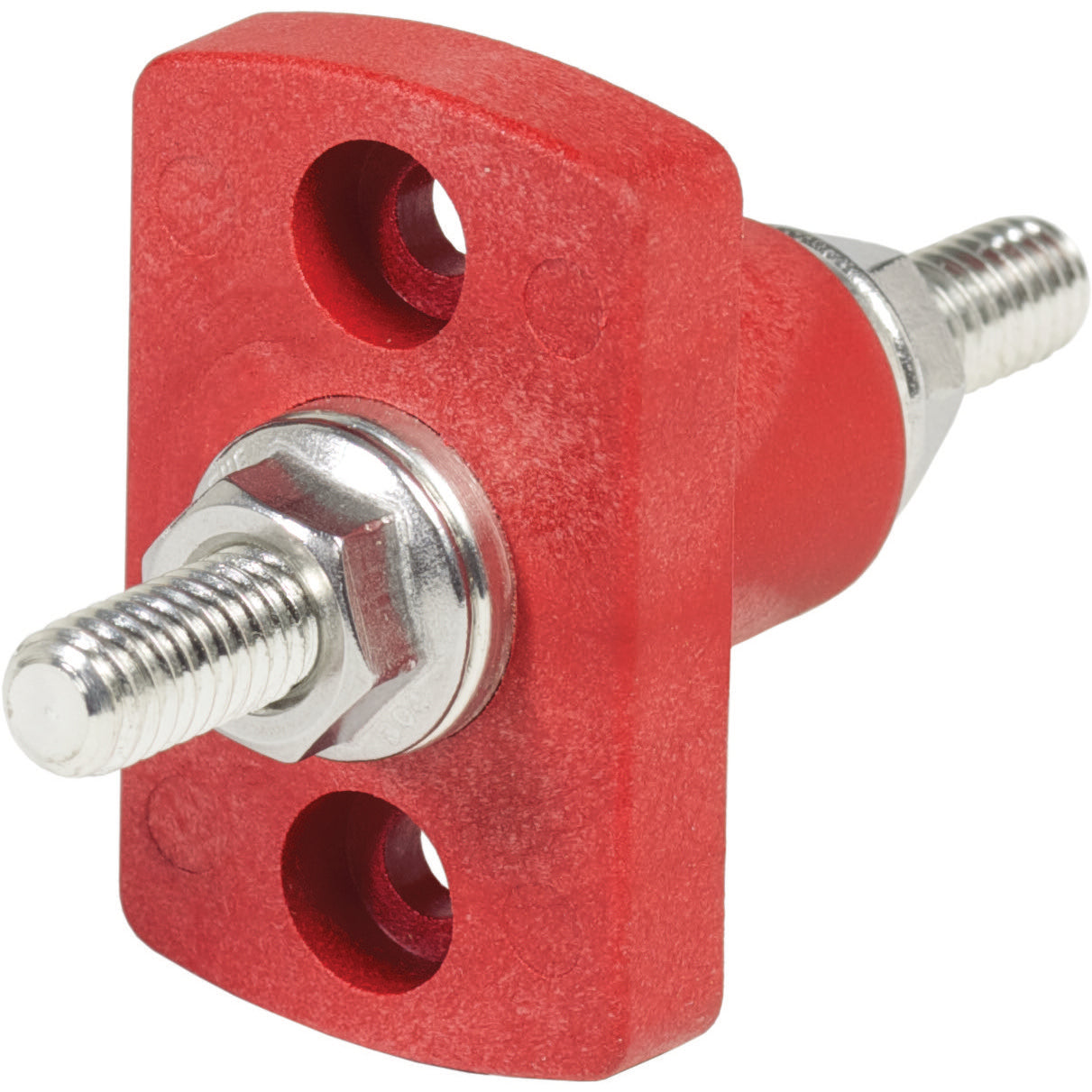 Terminal Feed Through Connector - 5/16"-18 Studs (Red) - Terminal Feed Through Connector - 5/16