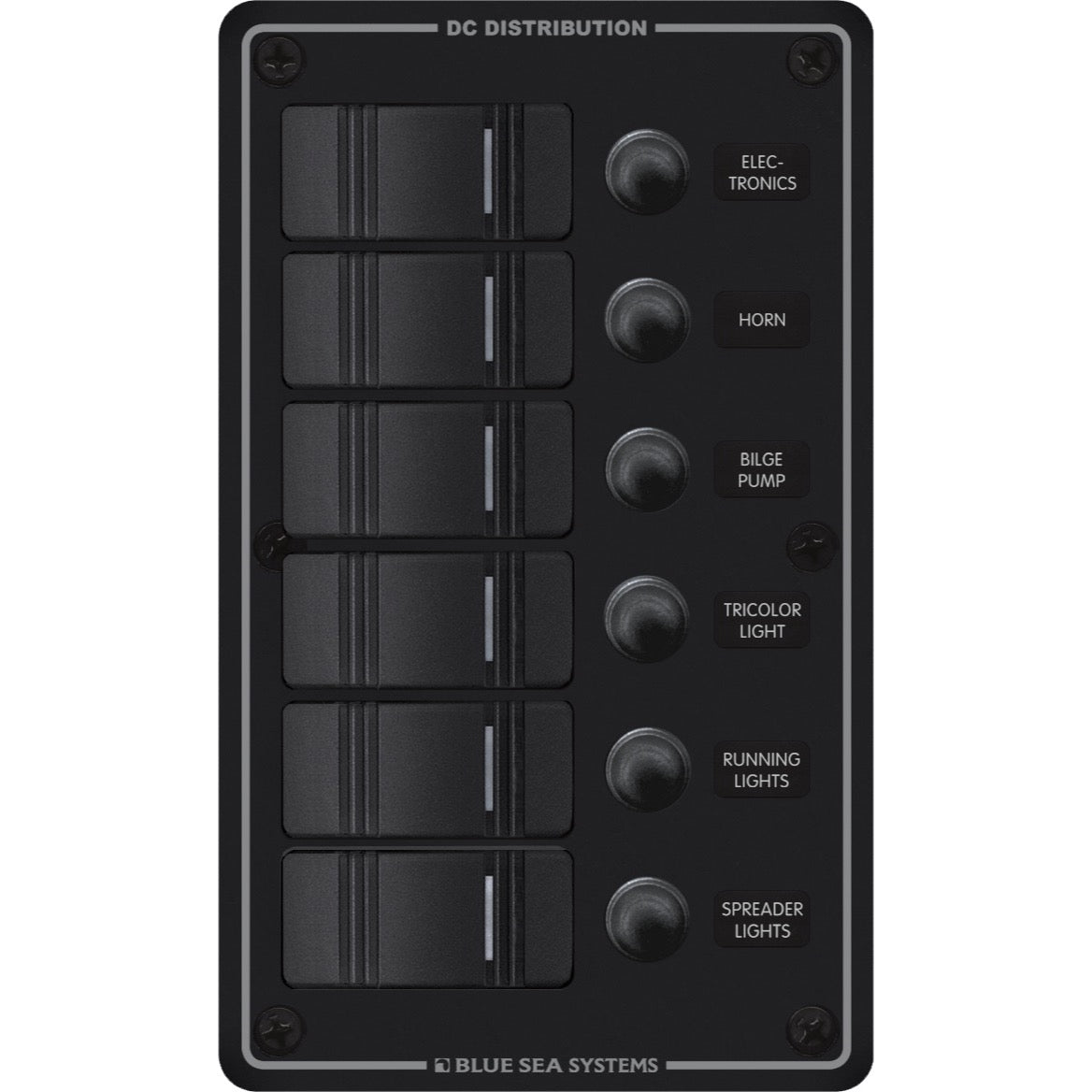 Water Resistant Circuit Breaker Panel 6 Position-Black - Water Resistant Circuit Breaker Panel 6 Position-Black