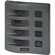 WeatherDeck&reg; 12V DC Waterproof Fuse Panel - Gray 4 Positions - WeatherDeck® 12V DC Waterproof Fuse Panel - Gray 4 Positions