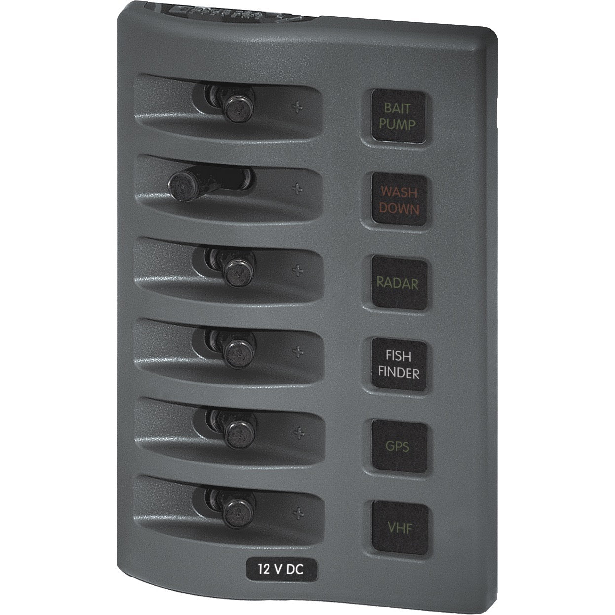 WeatherDeck&reg; 12V DC Waterproof Fuse Panel - Gray 6 Positions - WeatherDeck® 12V DC Waterproof Fuse Panel - Gray 6 Positions