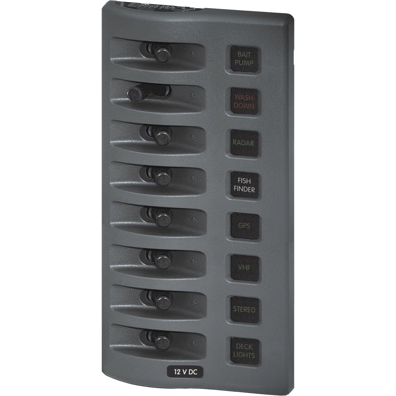 WeatherDeck&reg; 12V DC Waterproof Fuse Panel - Gray 8 Positions - WeatherDeck® 12V DC Waterproof Fuse Panel - Gray 8 Positions