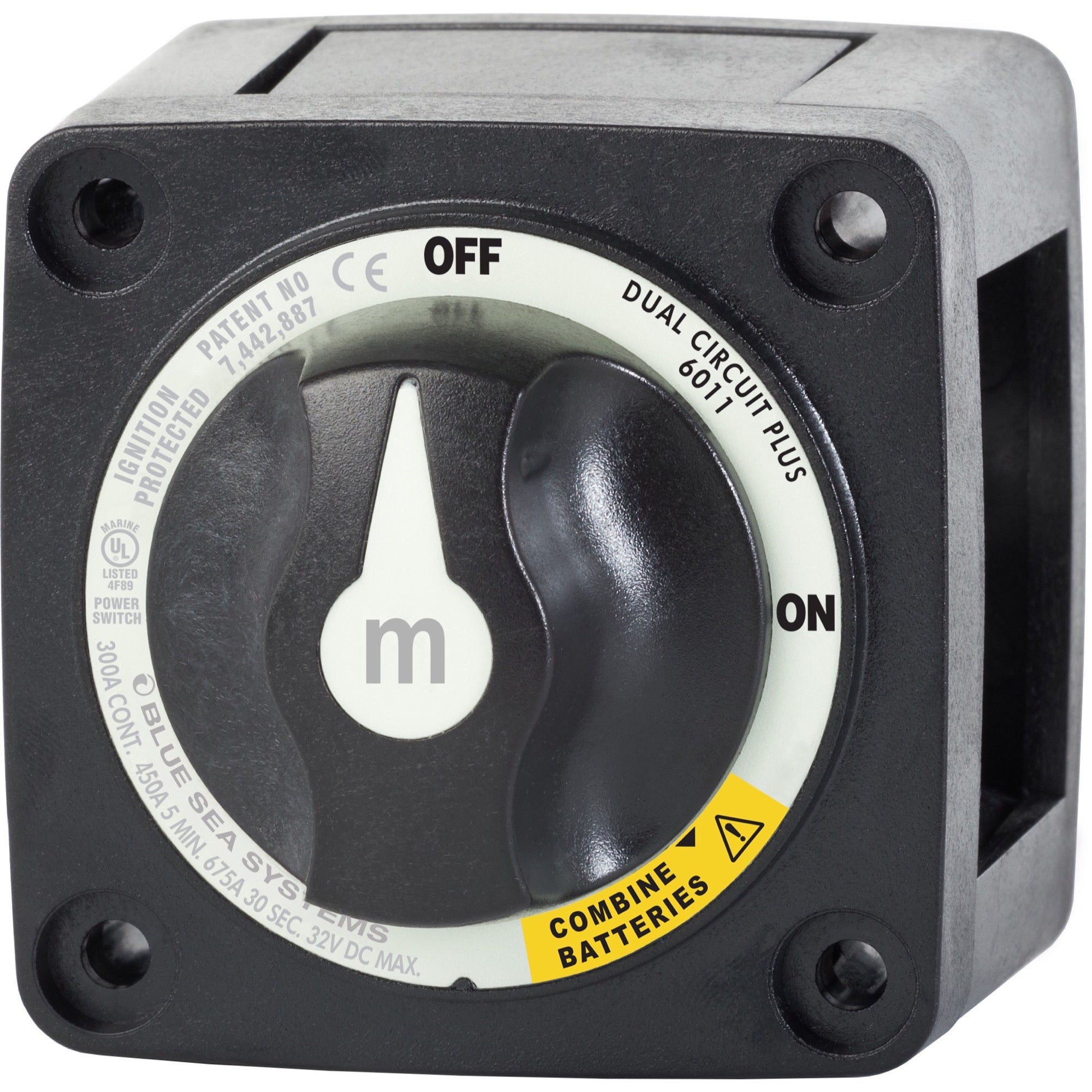 m-Series Mini Dual Circuit Plus&trade; Battery Switch - Black - m-Series Mini Dual Circuit Plus™ Battery Switch - Black
