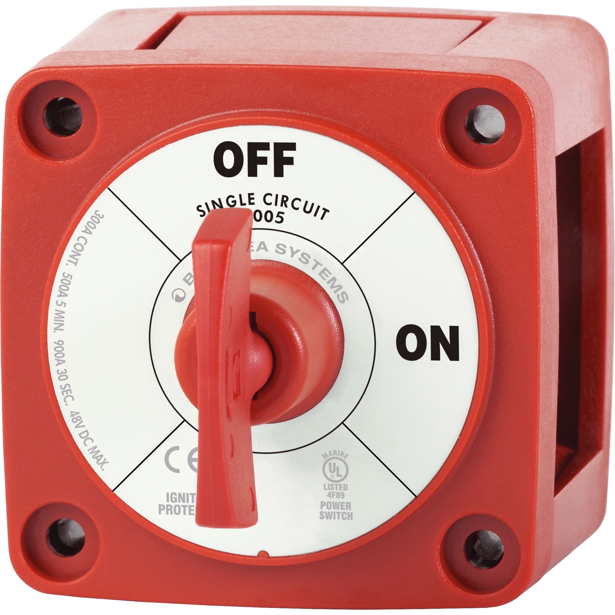m-Series Mini On-Off Battery Switch with Key - Red - m-Series Mini On-Off Battery Switch with Key - Red