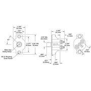 Medium Duty Push Button Reset Only Circuit Breaker - 50A - Medium Duty Dimension Drawing