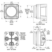 m-LVD Low Voltage Disconnect - Dimensioned Drawing