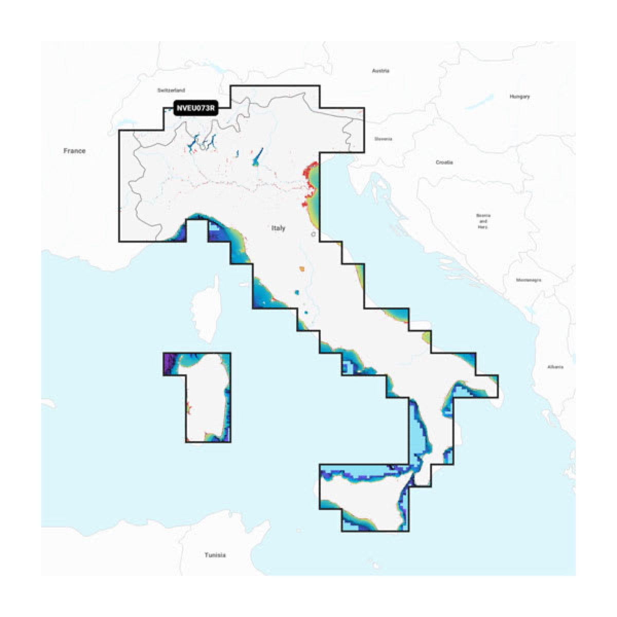 Cartes marines Italie, Lacs et rivières - Garmin image 1