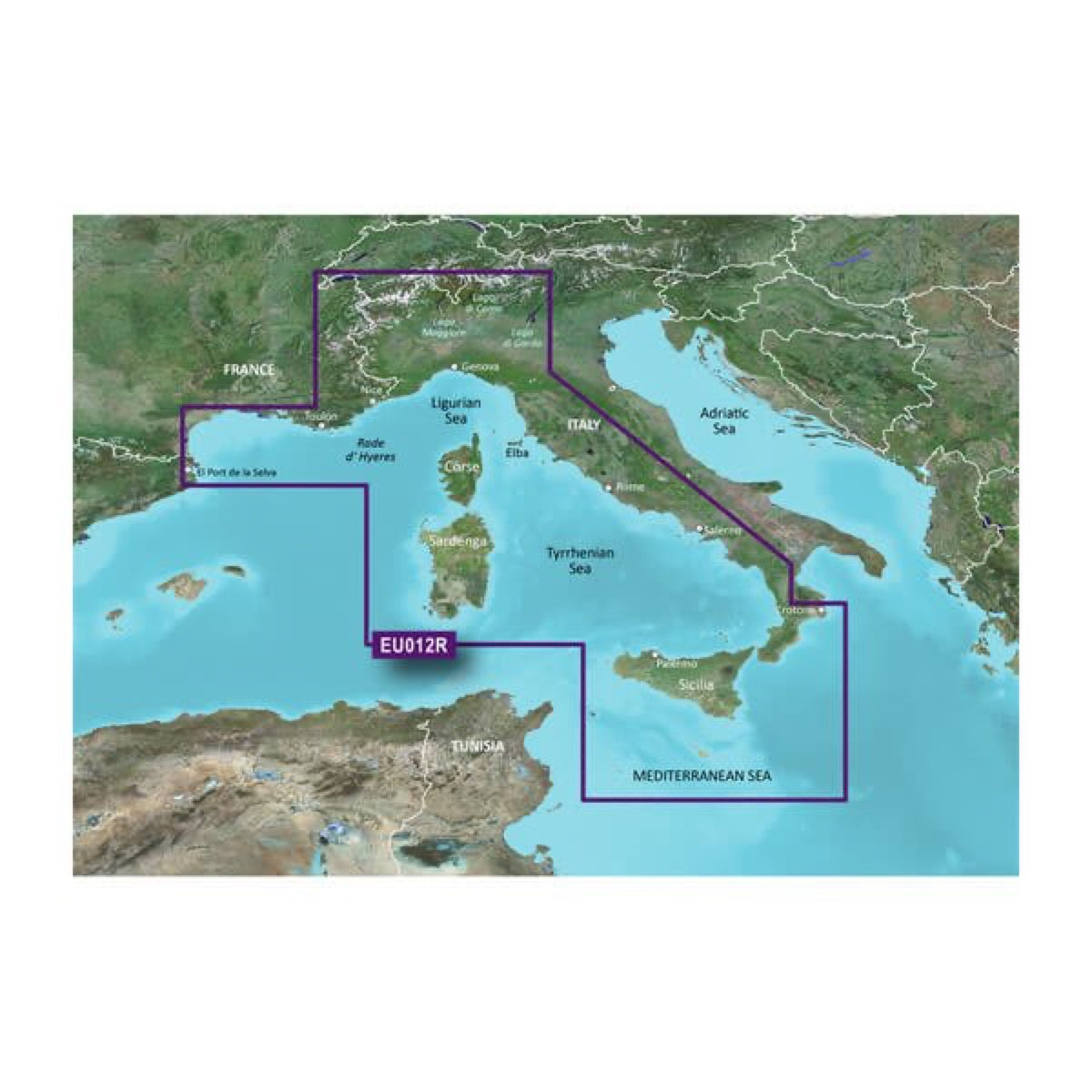 BlueChart® g3 HXEU012R - Mediterranean Sea, Central-West - Garmin image 1