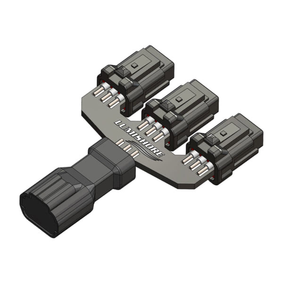 LUX Strip Light & Neon Flex 6-Core Cable Splitter -LUX Strip Light & Neon Flex 6-Core Cable Splitter - 3-Way, Strip Light & Neon Flex 6-Core Cable Splitter - Garmin image 1