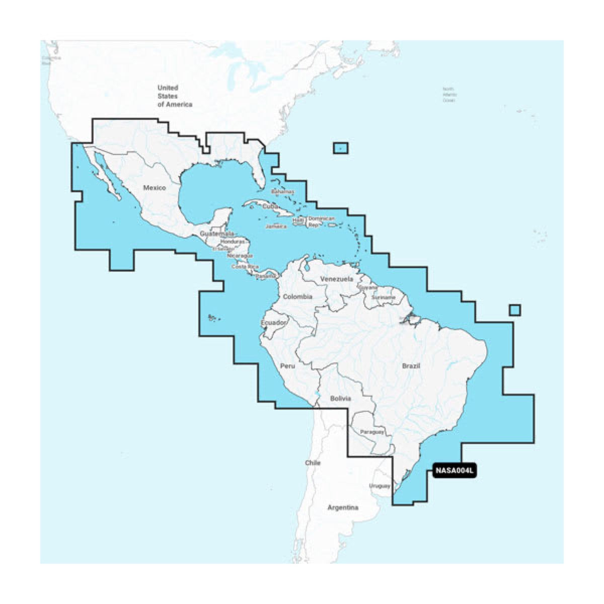 Mexique, Caraïbes jusqu'au Brésil - Cartes marines des eaux intérieures et côtières - Garmin image 1