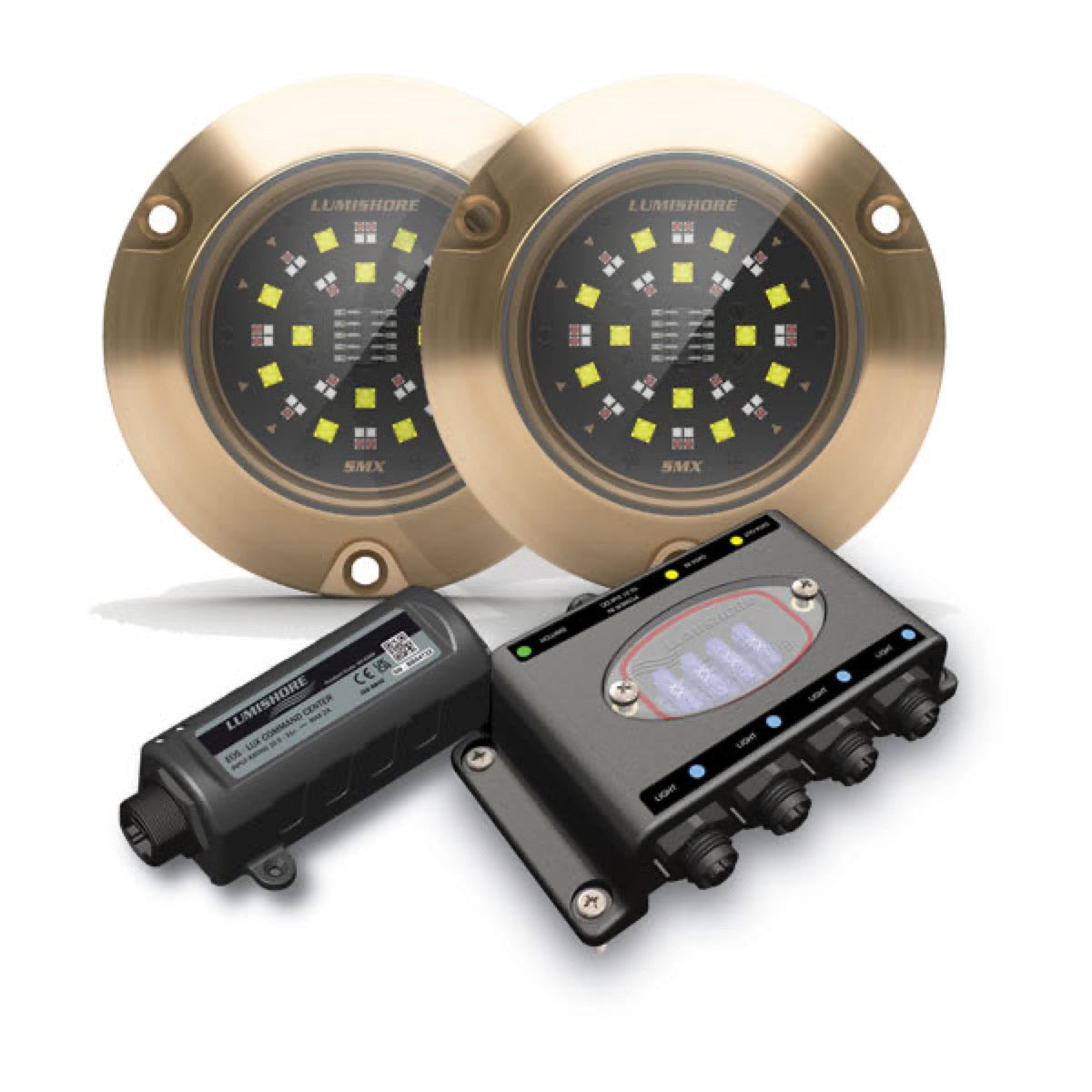 LUX SMX154 Set, 2 Lights, Hub, LUX Command Center - Garmin image 1