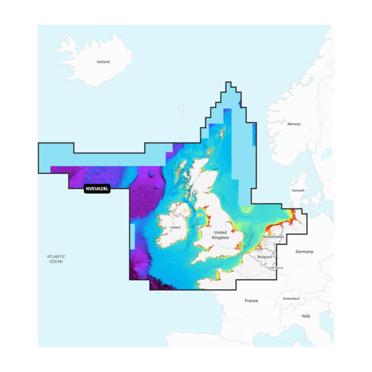 Cartes marines Royaume-Uni, Irlande et Hollande - Garmin image 1
