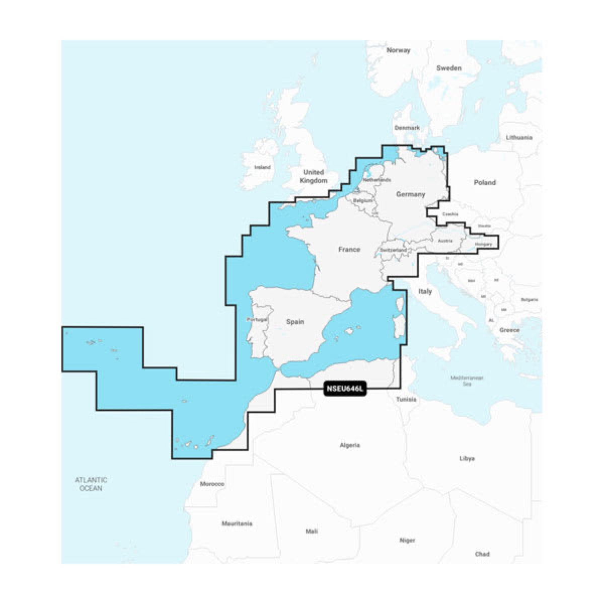 Cartes marines Europe, Centrale et Ouest - Garmin image 1