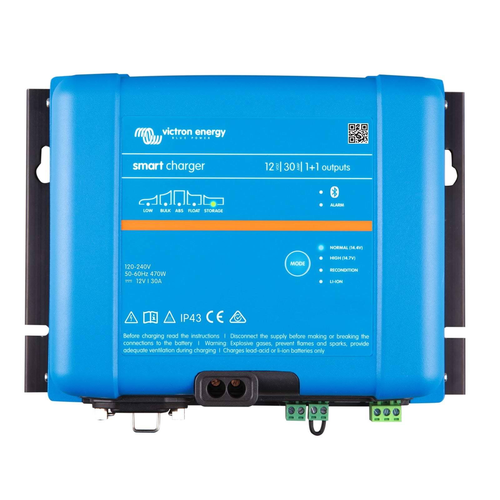 Smart IP43 Charger 12/30 (1+1) 120/240V - Victron Energy
