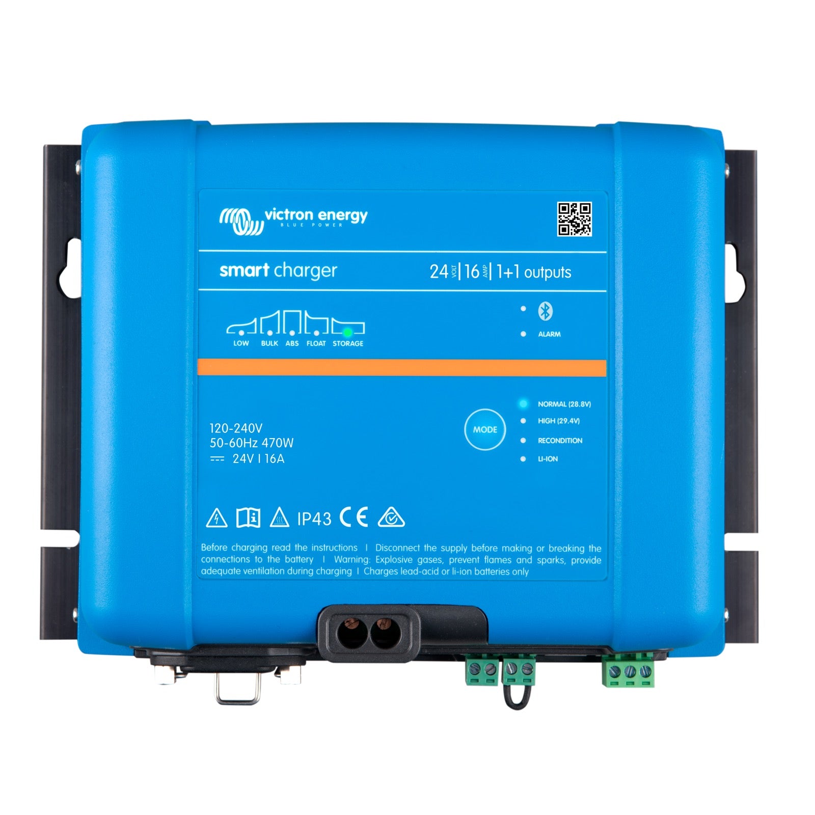 Smart IP43 Charger 24/16 (1+1) 120/240V - Victron Energy