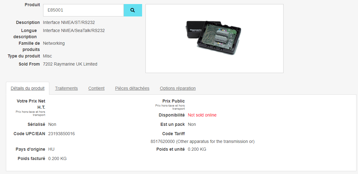 Interface NMEA / SeaTalk / RS232 Raymarine E85001 - Déstockage - photo 2