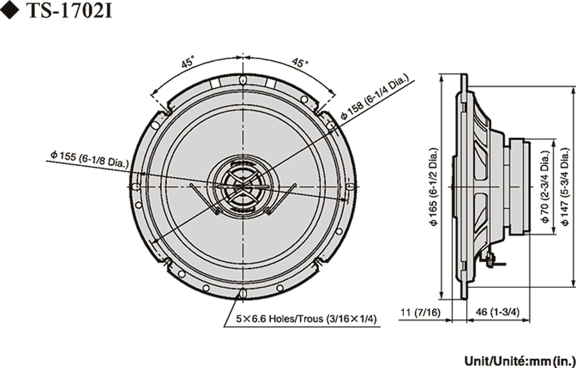 Paire de haut-parleurs Pioneer TS-1702I - Déstockage - photo 2
